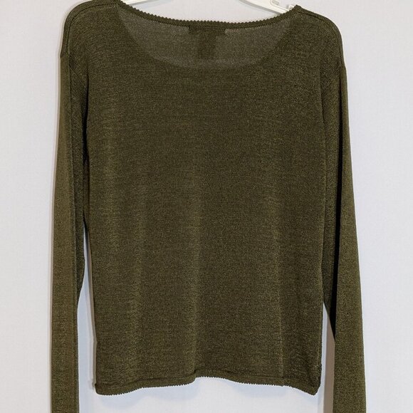 NOMADIC TRADERS Sage Green Short Sweater w Long Sleeves; Size L - Picture 2 of 4